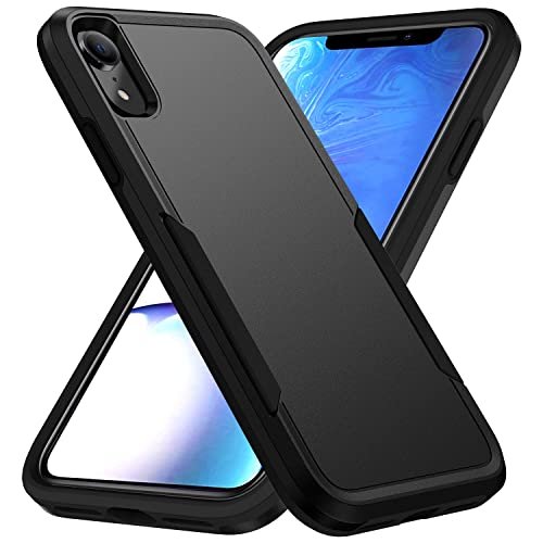 Hsefo Compatible with iPhone XR Case, Heavy Duty Protection Shockproof Dropproof Dustproof Anti-Scratch Phone Case Cover for xr -Black
