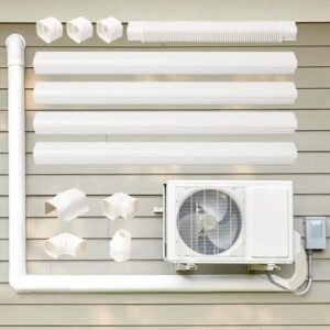 "Kerykwan 3" x 15.5Ft Mini Split AC Line Cover Kit - Durable PVC Tubing"