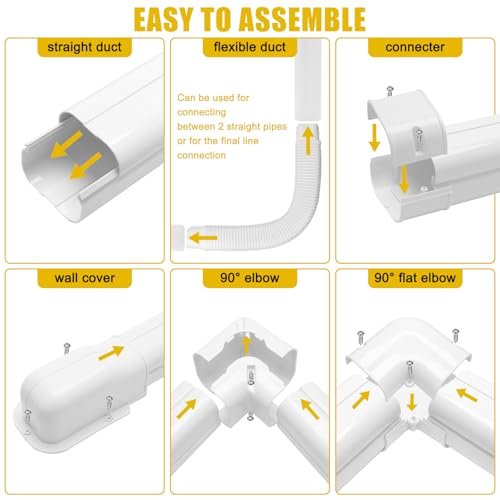 Mini Split Line Set Cover 3" x 10Ft - Durable AC Pipe Exterior Protection - Image 4