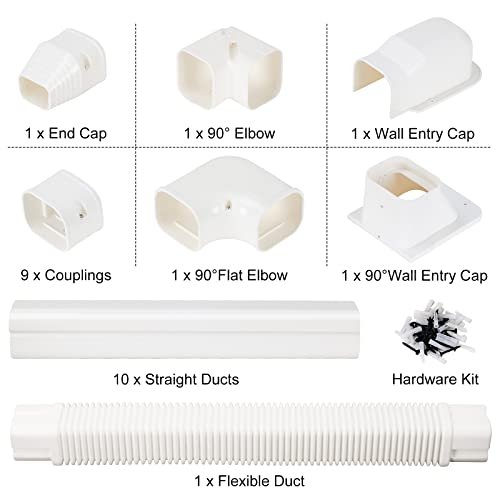 Kalkehay AC Line Set Cover 3" Wide 16.1ft Long Mini Split Tubing Protector Kit - Image 9