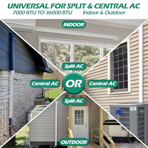 TAKTOPEAK 4" Mini Split AC Line Cover, 7.5 Ft Waterproof HVAC Pipe Concealer - Image 2