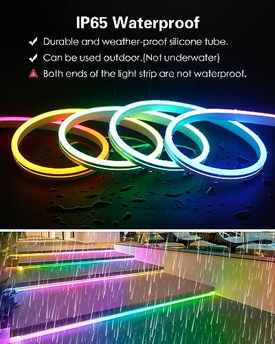 ALITOVE WS2811 Neon LED Strip Lights 16.4ft RGB Waterproof Rope Lights 12V - Image 4