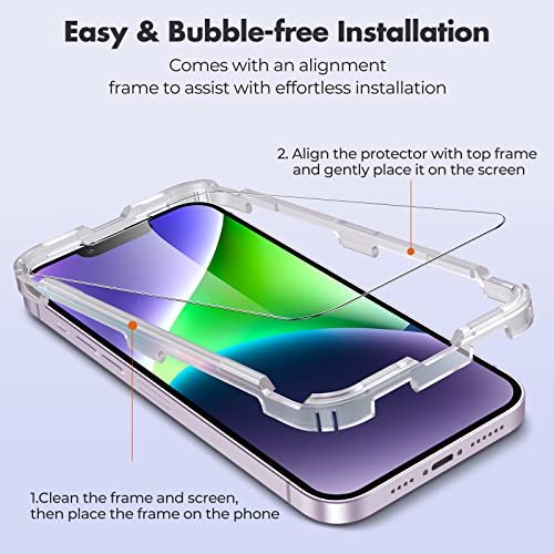 iPhone 14 Screen Protector | Shatterproof Tempered Glass | Ultra Clear HD 9H Hardness - Image 3