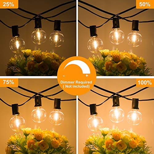 "100ft G40 LED Globe String Lights, Dimmable & Waterproof for Outdoors" - Image 4