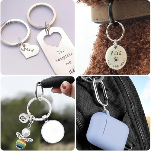 300pcs Double Loop Split Rings for Jewelry Crafts DIY (6MM+8MM, Silver) - Image 5