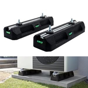 Heavy-Duty Mini Split AC Condenser Mount | Rubber Anti-Vibration Base Kit | 1100 lbs Capacity