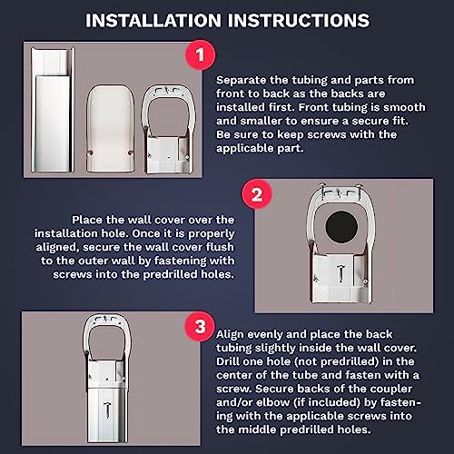 Paintable Mini Split Line Set Cover Kit - 4" x 14 ft. HVAC Concealer with Wall Cap - Image 8