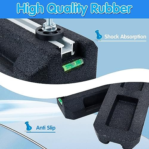 Heavy-Duty Mini Split AC Condenser Mount | Rubber Anti-Vibration Base Kit | 1100 lbs Capacity - Image 4