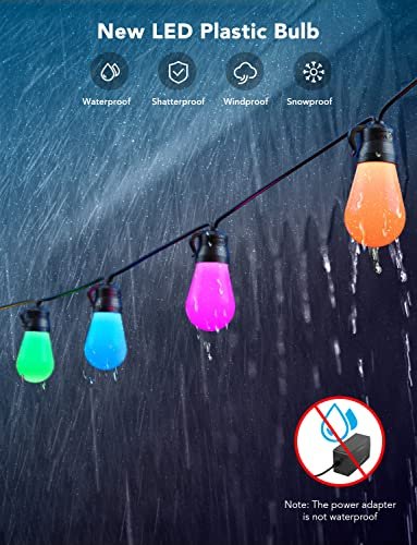 Govee 48ft RGBIC Smart Outdoor String Lights, Alexa-Compatible, Waterproof - Image 5