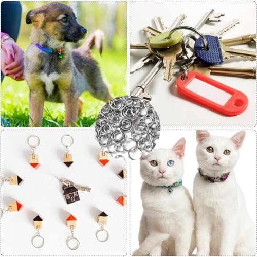 300pcs Double Loop Split Rings for Jewelry Crafts DIY (6MM+8MM, Silver) - Image 6