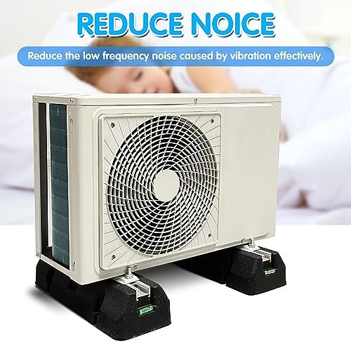 Heavy-Duty Mini Split AC Condenser Mount | Rubber Anti-Vibration Base Kit | 1100 lbs Capacity - Image 5