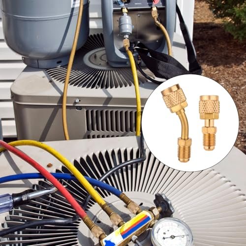 "R410A Straight & Angled Mini Split Adapter, 5/16'' to 1/4'' HVAC Tool" - Image 7