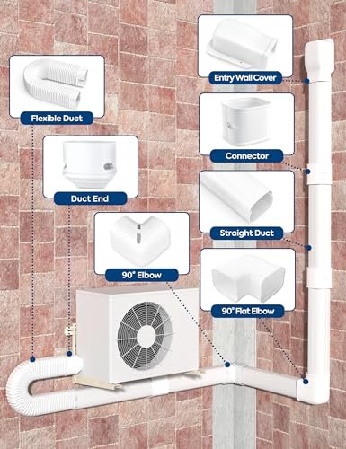 Nouscan 13Ft Mini Split Line Set Cover, Paintable HVAC Duct Cover, White - Image 5