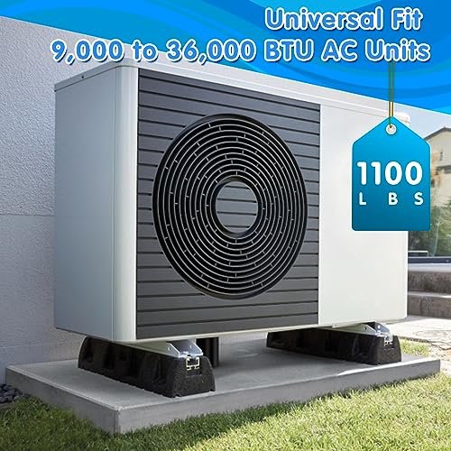 Heavy-Duty Mini Split AC Condenser Mount | Rubber Anti-Vibration Base Kit | 1100 lbs Capacity - Image 7