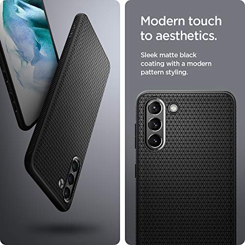 Spigen Liquid Air Galaxy S21 Case (2021) - Slim, Durable, Matte Black Cover - Image 3