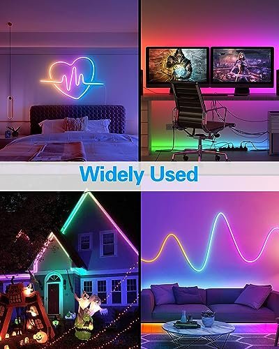 ALITOVE WS2811 Neon LED Strip Lights 16.4ft RGB Waterproof Rope Lights 12V - Image 6
