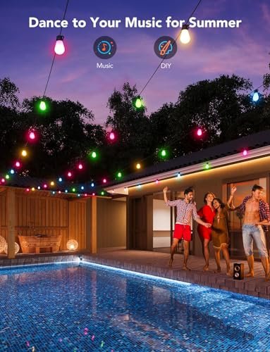 Govee 48ft RGBIC Smart Outdoor String Lights, Alexa-Compatible, Waterproof - Image 4