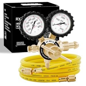 Precision Nitrogen Regulator 0-800 PSI CGA580 Brass Welding Gauge Kit