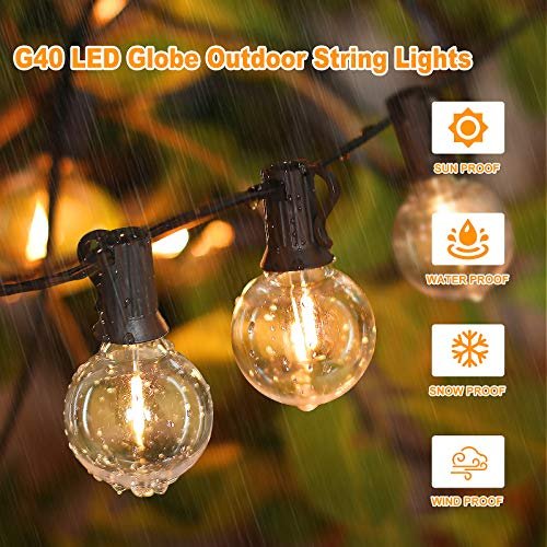 "100ft G40 LED Globe String Lights, Dimmable & Waterproof for Outdoors" - Image 2