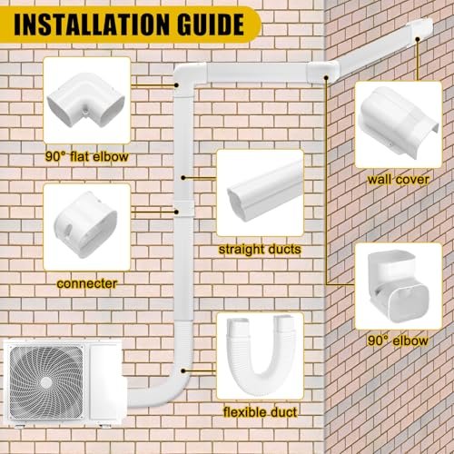 Mini Split Line Set Cover 3" x 10Ft - Durable AC Pipe Exterior Protection - Image 2