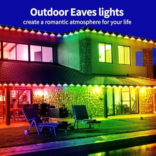 RGB Outdoor LED Strip Lights: 300ft Waterproof App-Controlled Eaves Decoration - Image 3