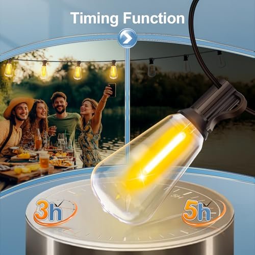 Waterproof 100Ft LED Patio Lights with Remote, Dimmable & Shatterproof - Image 3