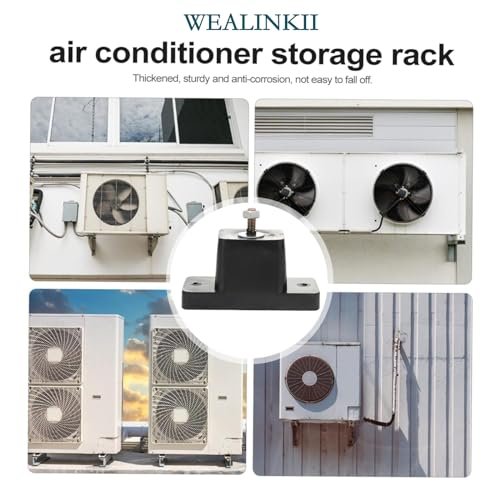 WEALINKII 4-Pack Mini Split AC Shock Absorber Pads with Mounting Base - Image 2