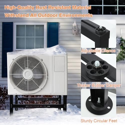 Wells Adjustable Heavy-Duty Mini Split Stand, Fits 9,000-36,000 BTU ACs - Image 5