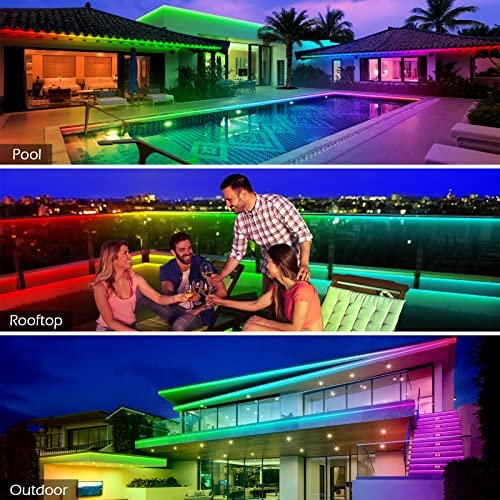 "300ft RGB Waterproof LED Strip Lights - Bluetooth App, Music Sync, IP68" - Image 3