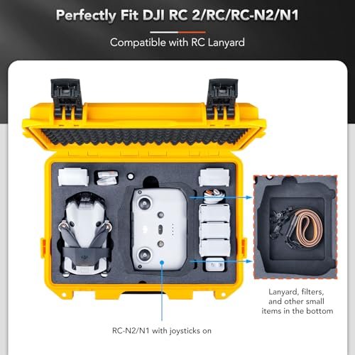 DJI Mini 4 Pro Hard Case: Waterproof Titan MM410 Yellow Battery Storage - Image 3