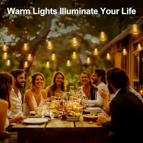 Waterproof 100Ft LED Patio Lights with Remote, Dimmable & Shatterproof - Image 8
