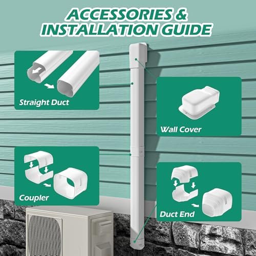 TAKTOPEAK 4" Mini Split AC Line Cover, 7.5 Ft Waterproof HVAC Pipe Concealer - Image 6