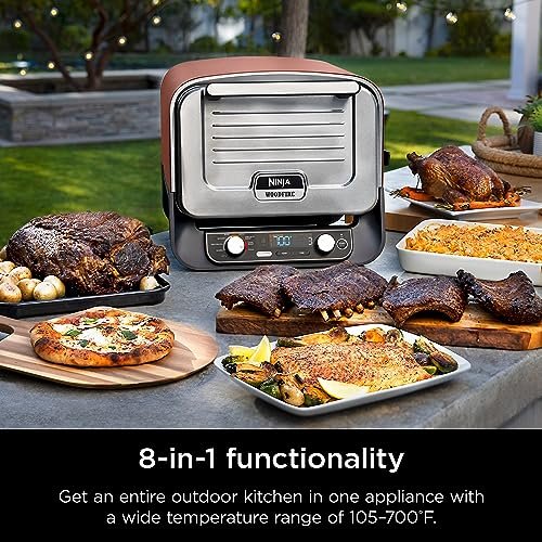 Ninja Woodfire Pizza Oven: 8-in-1 Portable Electric Grill, 700°F, BBQ Smoker, Terracotta - Image 2