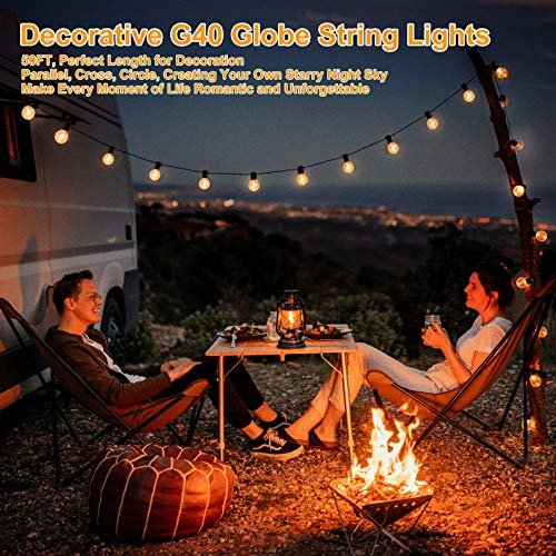 "100ft G40 LED Globe String Lights, Dimmable & Waterproof for Outdoors" - Image 6
