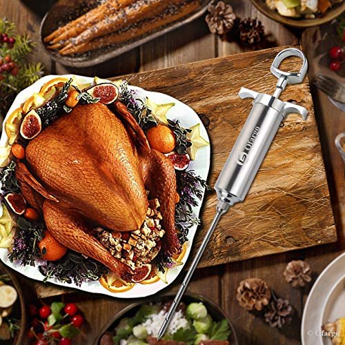 Ofargo Stainless Steel Meat Injector Kit - 2oz, 4 Needles, BBQ Recipe Guide - Image 6