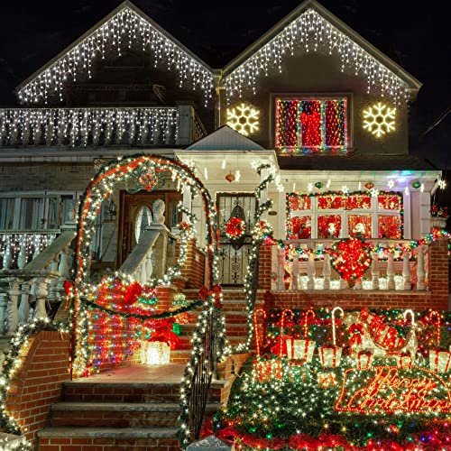 Ultra-Bright Christmas Icicle Lights: 400 LED Outdoor Fairy String Lights, 8 Modes - Image 5
