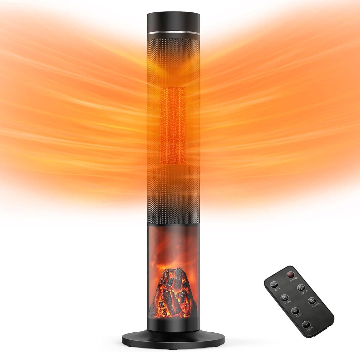 Stay Cozy with Our ECOWELL 33” Tower Heater & Remote!