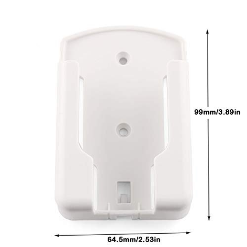 White Remote Control Holder Wall Mount Organizer Self-Adhesive Media Storage - Image 5