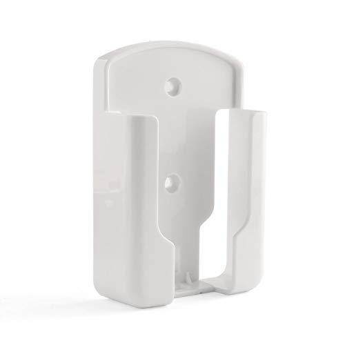 White Remote Control Holder Wall Mount Organizer Self-Adhesive Media Storage