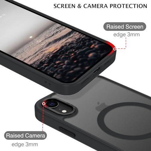 Here's a revised title:
MagSafe iPhone XR Case - Clear Shockproof Slim Protective Wireless Charging Cover - Image 4