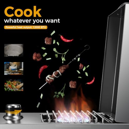 VEPURLT Drop-in Outdoor Gas Side Burner, 304 Stainless Steel, Built-in for Natural Gas Grills - Image 4