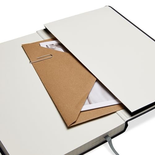 Amazon Basics Hardcover Lined Notebook, 240 Pages, 5" x 8.25", Black - Image 4