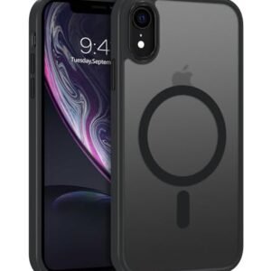 Telaso for iPhone XR Case, iPhone XR Phone Case Compatible with Magsafe Wireless Charging Translucent Matte Back Shockproof Anti-Scratch Anti-Yellow Full Body Protective Magnetic iPhone XR Case, Black