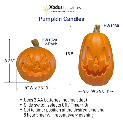 Glowing LED Pumpkin Lantern: Timer, Battery-Powered Halloween & Thanksgiving Decor - Image 4