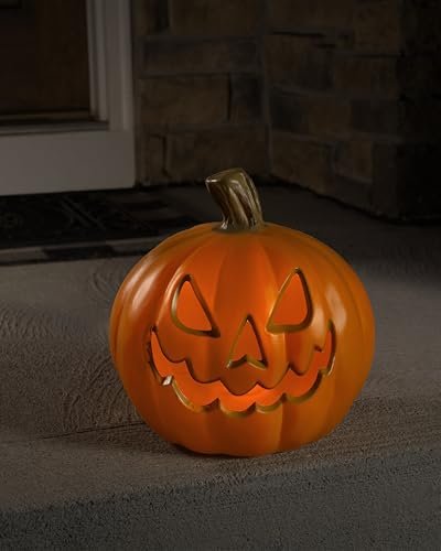 Glowing LED Pumpkin Lantern: Timer, Battery-Powered Halloween & Thanksgiving Decor - Image 2