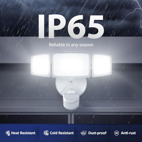 65W Motion Sensor LED Flood Light - Bright 6500lm Outdoor Security Lamp - Image 7