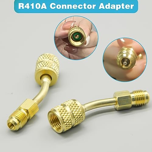 R410A Mini Split Adapter Kit 5/16" to 1/4" Coupler & Valve Core Tool