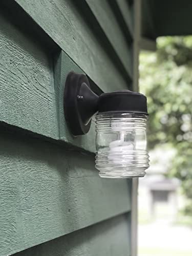 Black Jelly Jar LED Wall Light – Indoor/Outdoor, Energy-Efficient - Image 7