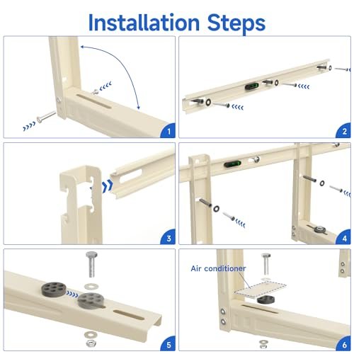 Cestluck Mini Split AC Mounting Bracket with Crossbar, 7,000-12,000 BTU - Image 7