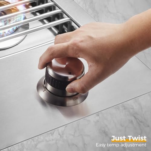 VEPURLT Drop-in Outdoor Gas Side Burner, 304 Stainless Steel, Built-in for Natural Gas Grills - Image 3